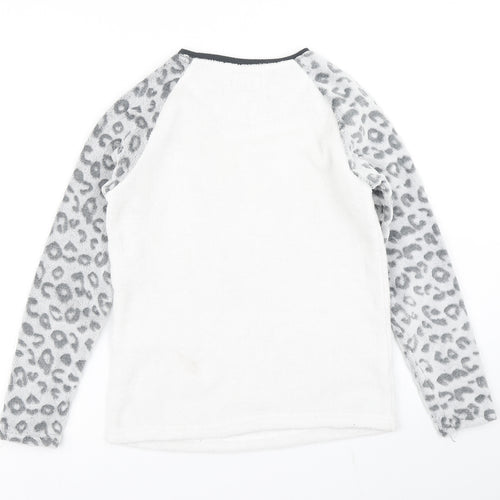 Primark Girls Grey Animal Print  Top Pyjama Top Size 11-12 Years