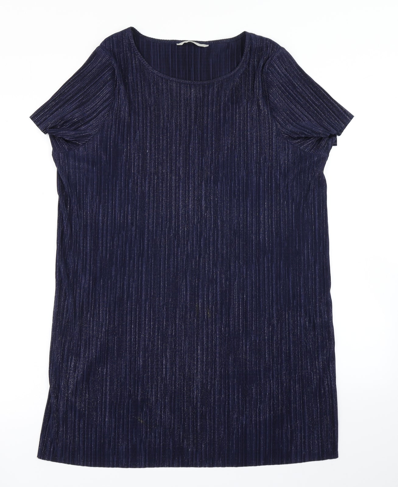 George Womens Blue   Basic T-Shirt Size 14  - Longline