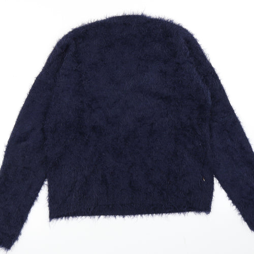 NEXT Girls Blue  Knit Pullover Jumper Size 12 Years  - Christmas Jumper