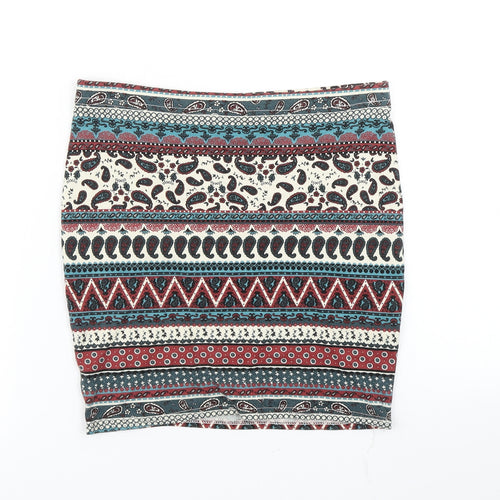 915 Generation Girls Blue Paisley  Bandage Skirt Size 12-13 Years