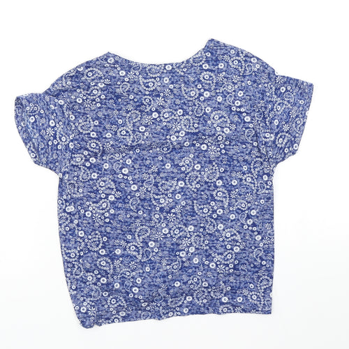 915 Generation Girls Blue Floral  Basic T-Shirt Size 12-13 Years