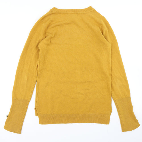 Primark Womens Yellow  Knit Pullover Jumper Size 2XS