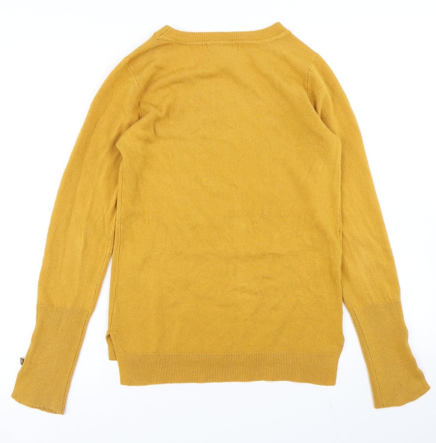 Primark Womens Yellow  Knit Pullover Jumper Size 2XS