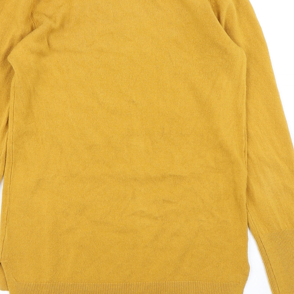 Primark Womens Yellow  Knit Pullover Jumper Size 2XS