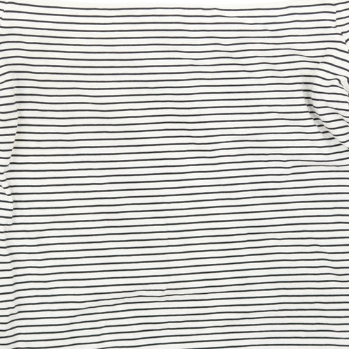 Topshop Womens Blue Striped  Basic T-Shirt Size 8