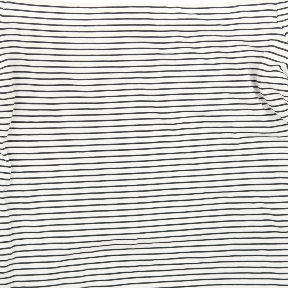 Topshop Womens Blue Striped  Basic T-Shirt Size 8