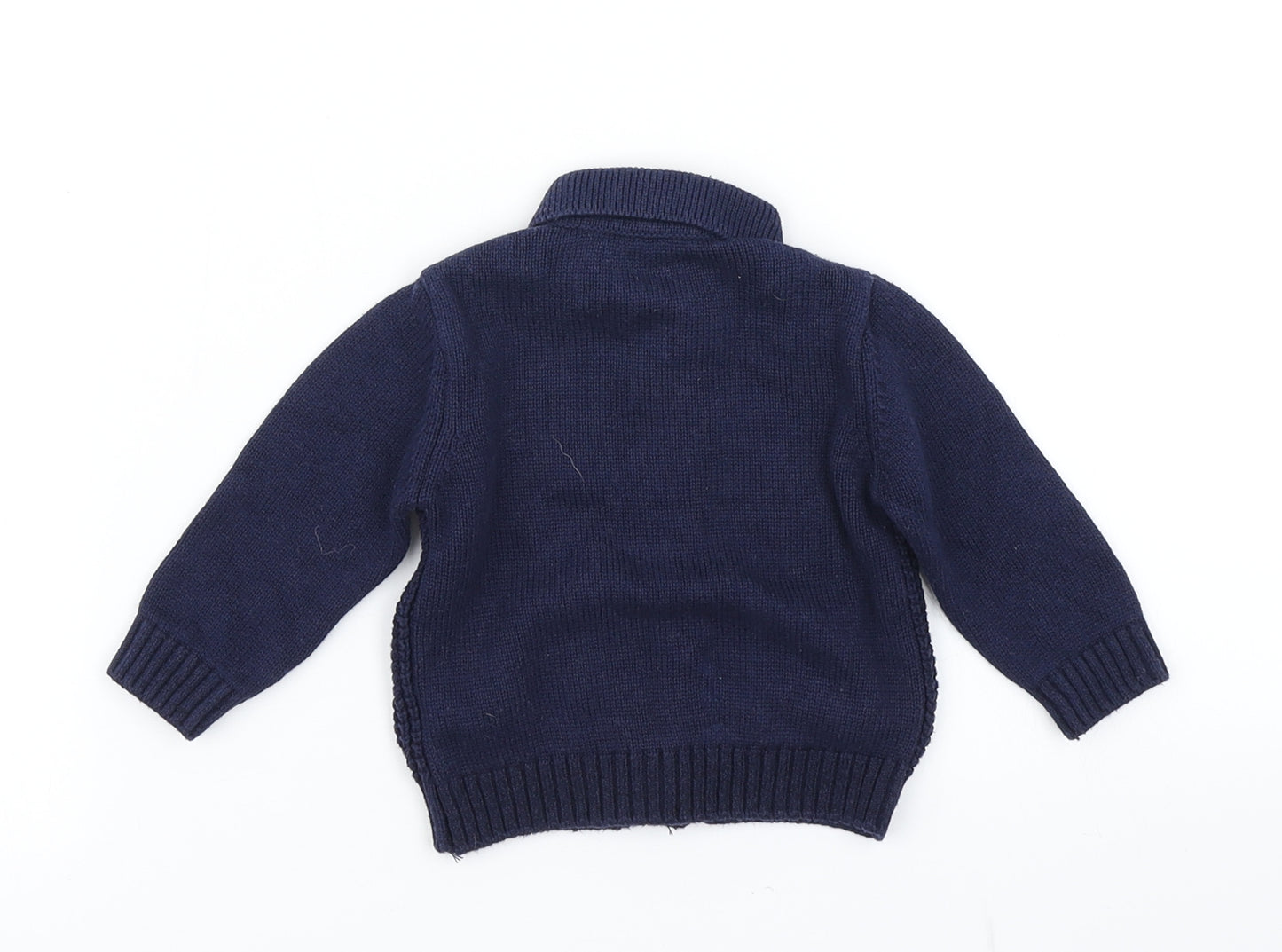 Little Nutmeg Boys Blue  Knit Cardigan Jumper Size 0-3 Months