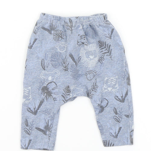 NEXT Boys Blue Floral  Jogger Trousers Size 3-6 Months