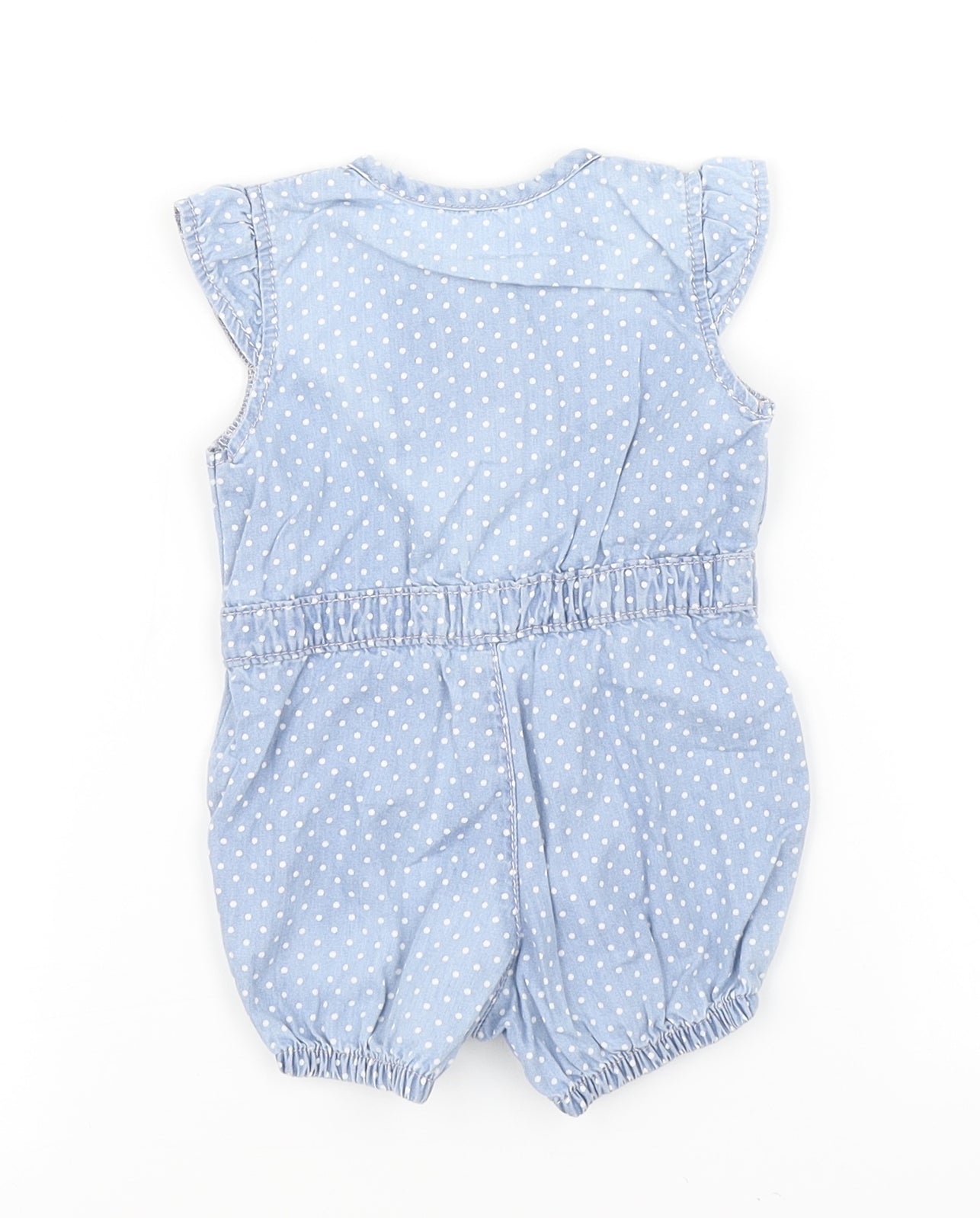 George Girls Blue Polka Dot  Romper One-Piece Size 0-3 Months