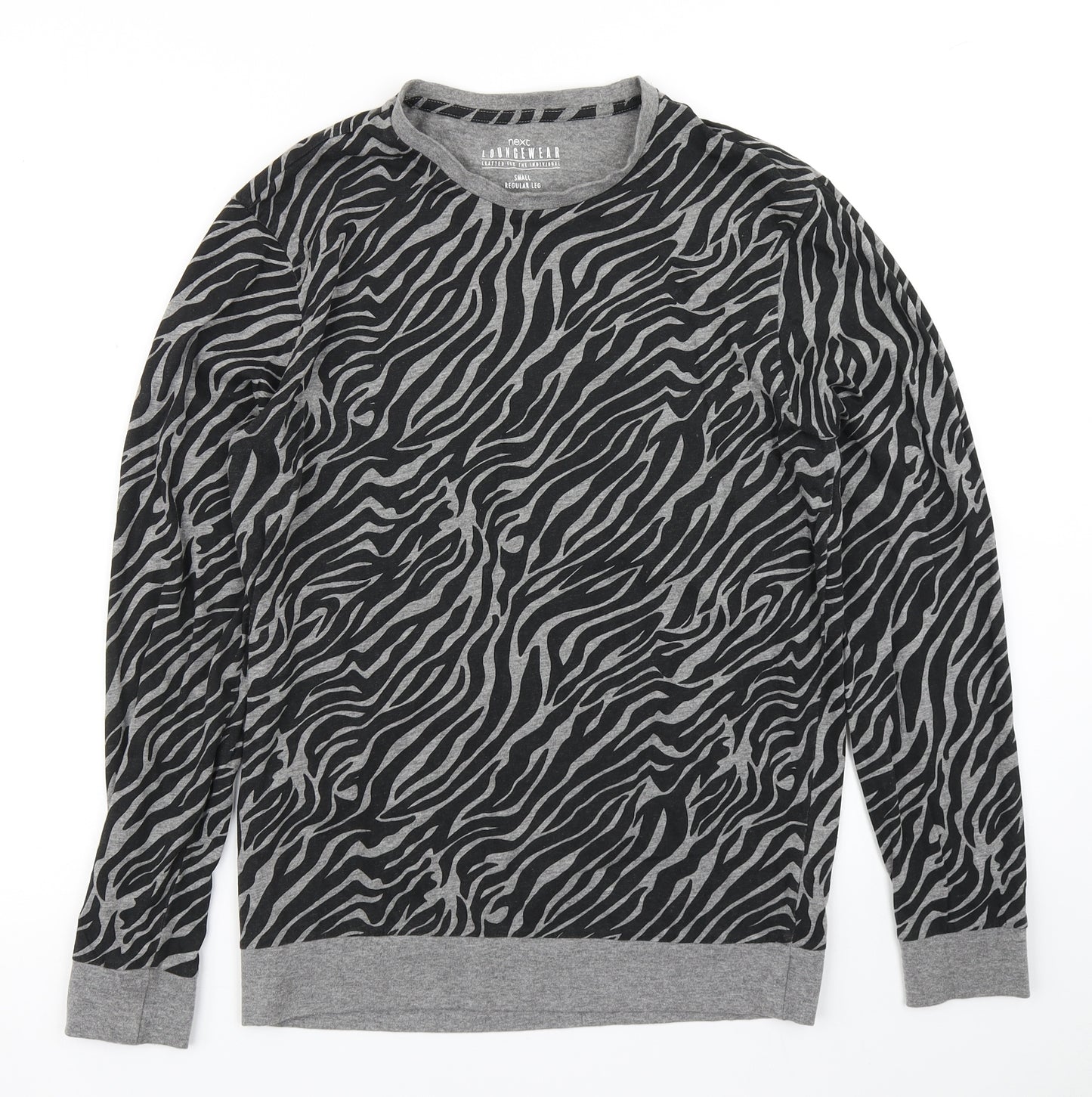 NEXT Womens Black Animal Print  Basic T-Shirt Size S