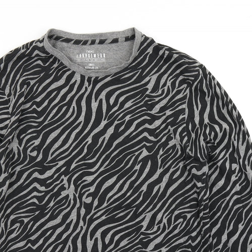NEXT Womens Black Animal Print  Basic T-Shirt Size S