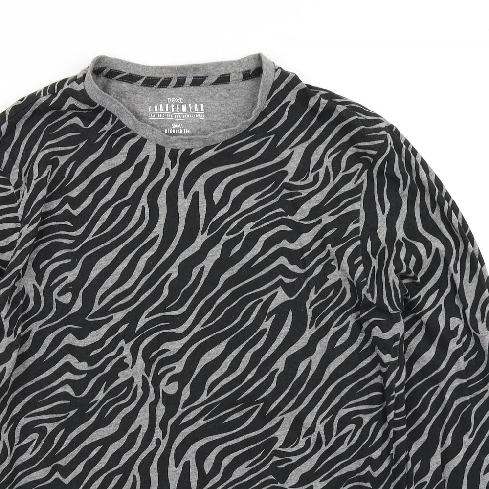 NEXT Womens Black Animal Print  Basic T-Shirt Size S