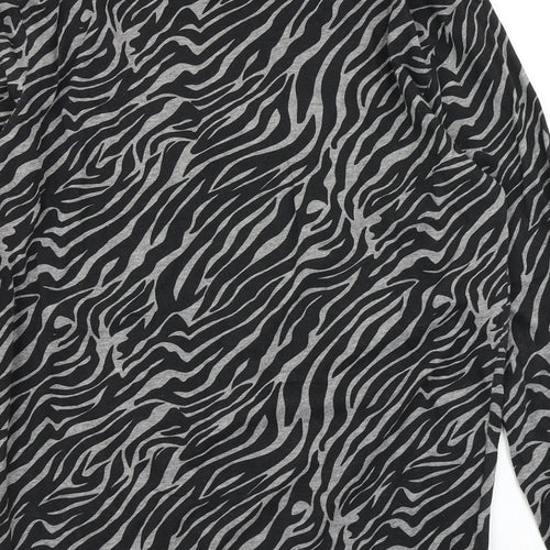 NEXT Womens Black Animal Print  Basic T-Shirt Size S