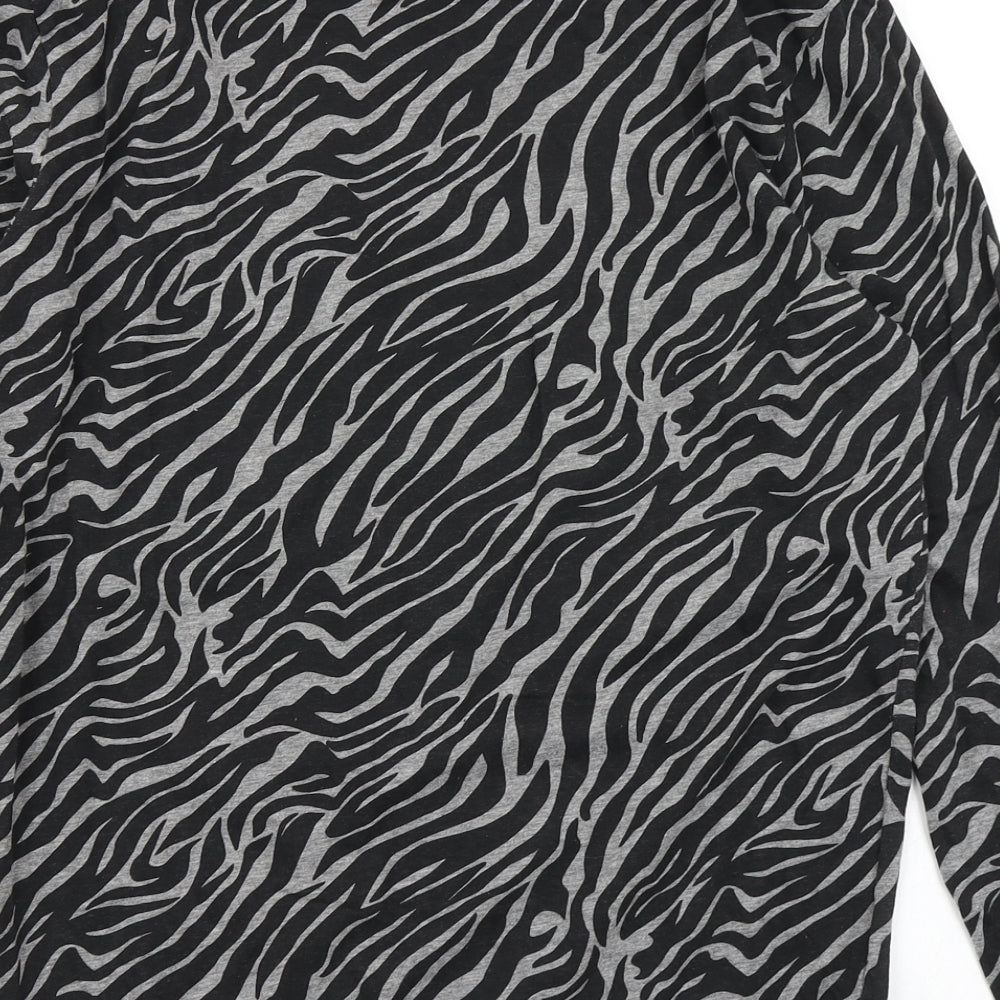 NEXT Womens Black Animal Print  Basic T-Shirt Size S