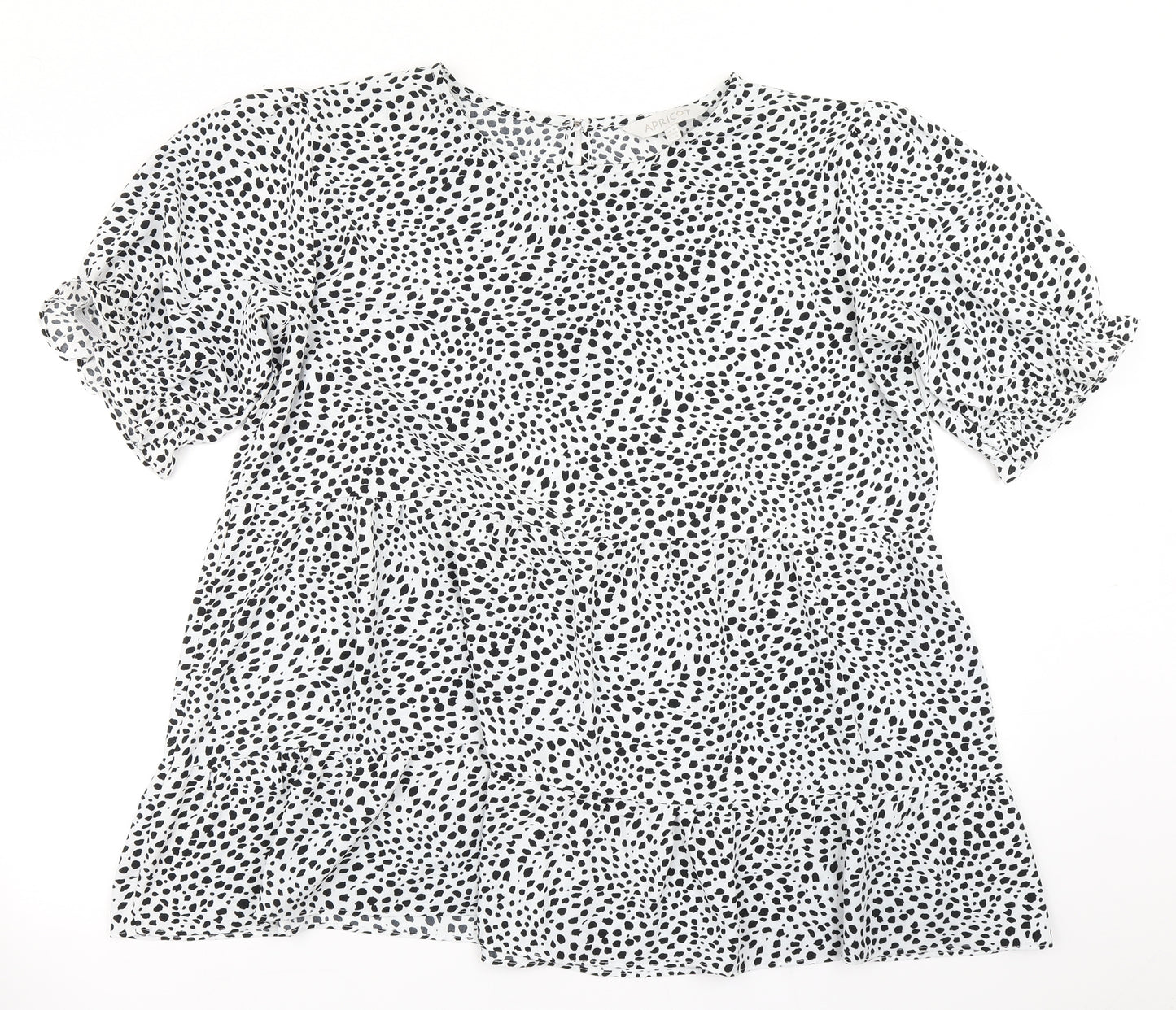 Apricot Womens White Polka Dot  Basic Blouse Size 18