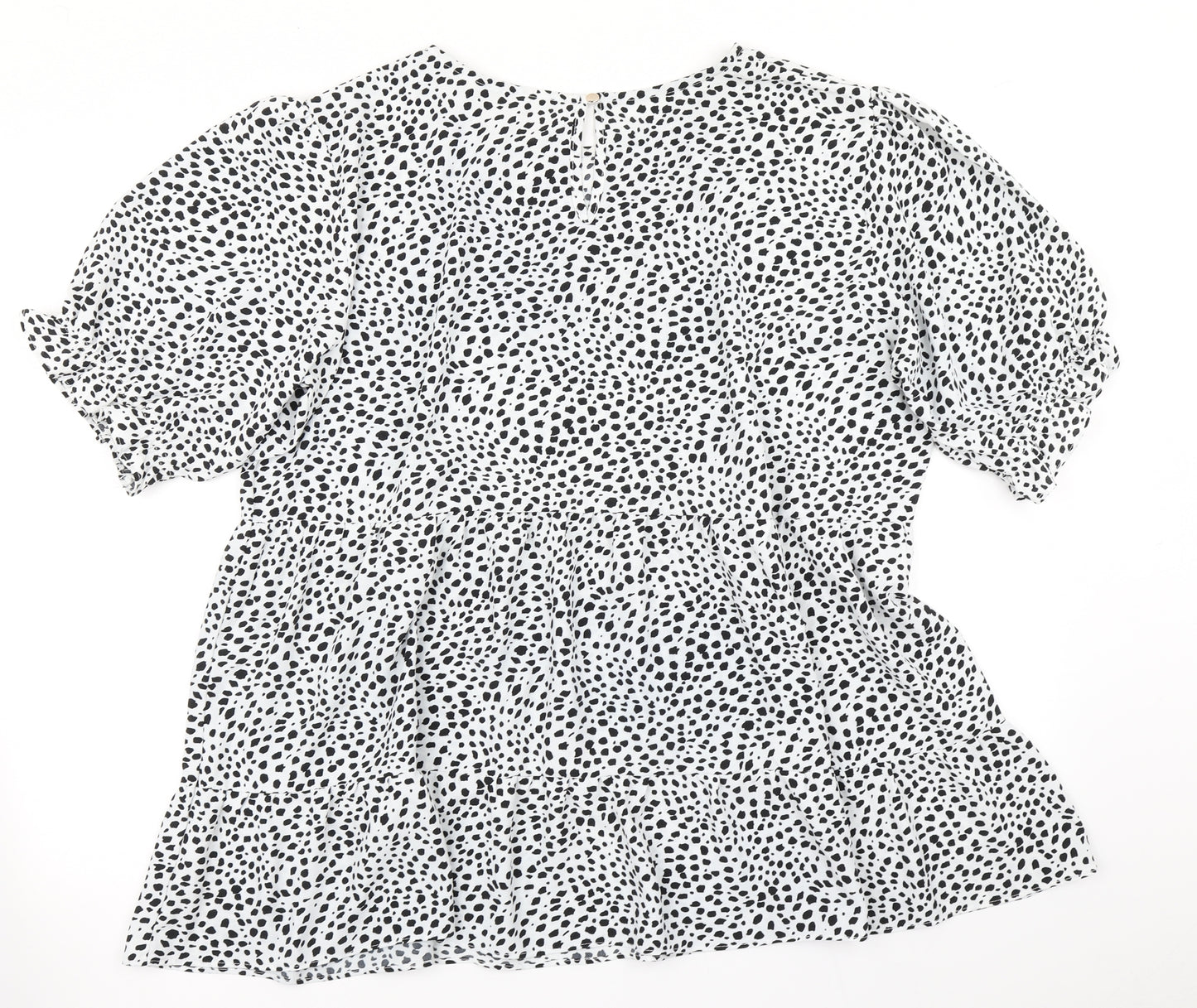 Apricot Womens White Polka Dot  Basic Blouse Size 18