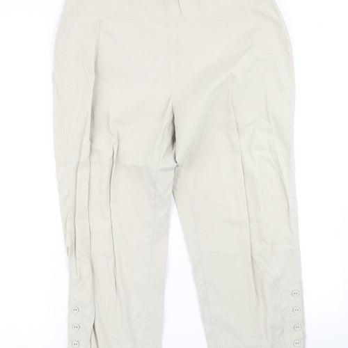 Marco Polo Womens Beige   Pedal Pusher Trousers Size 12 L21 in