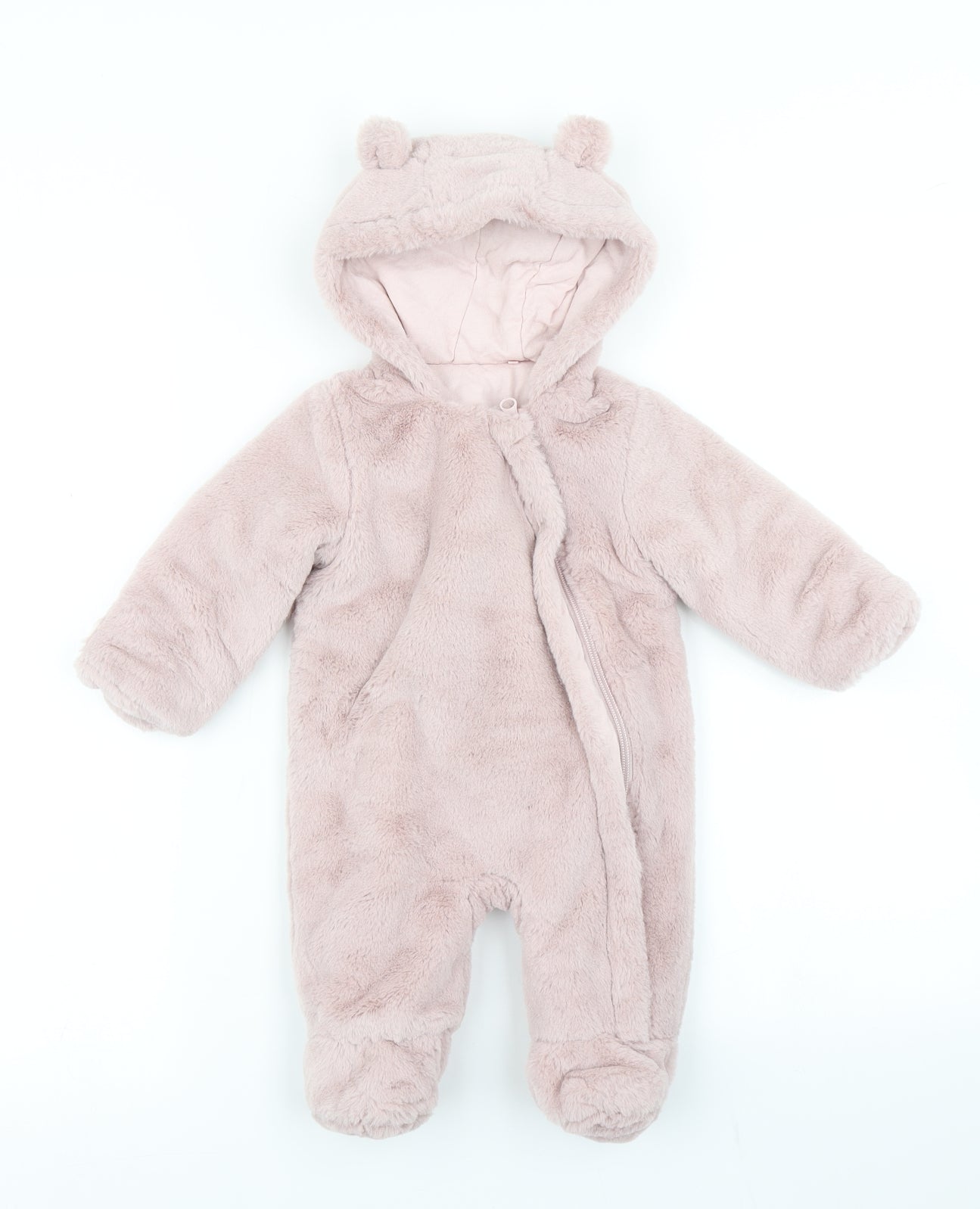 TU Girls Pink   Overcoat Snowsuit Size 0-3 Months