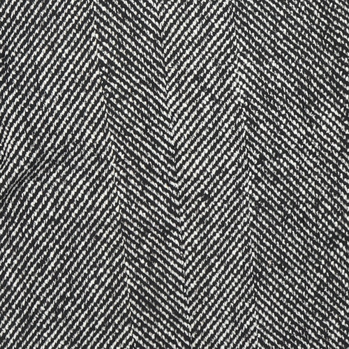 Luc-Ce Womens Black Herringbone  Basic T-Shirt Size S