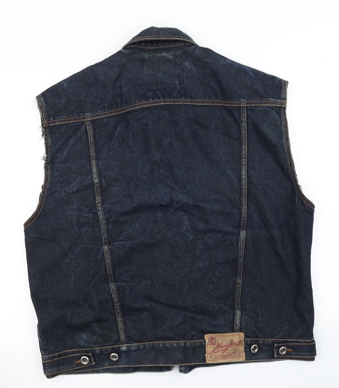 Karl Kani Jeans Mens Blue  Denim Gilet Jacket Size L