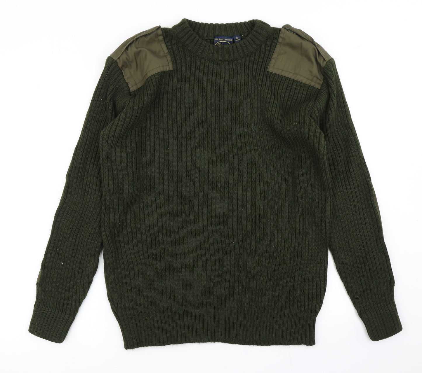 Champion Mens Green  Knit Pullover Jumper Size L