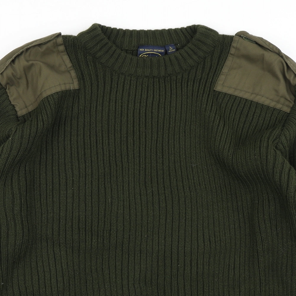 Champion Mens Green  Knit Pullover Jumper Size L