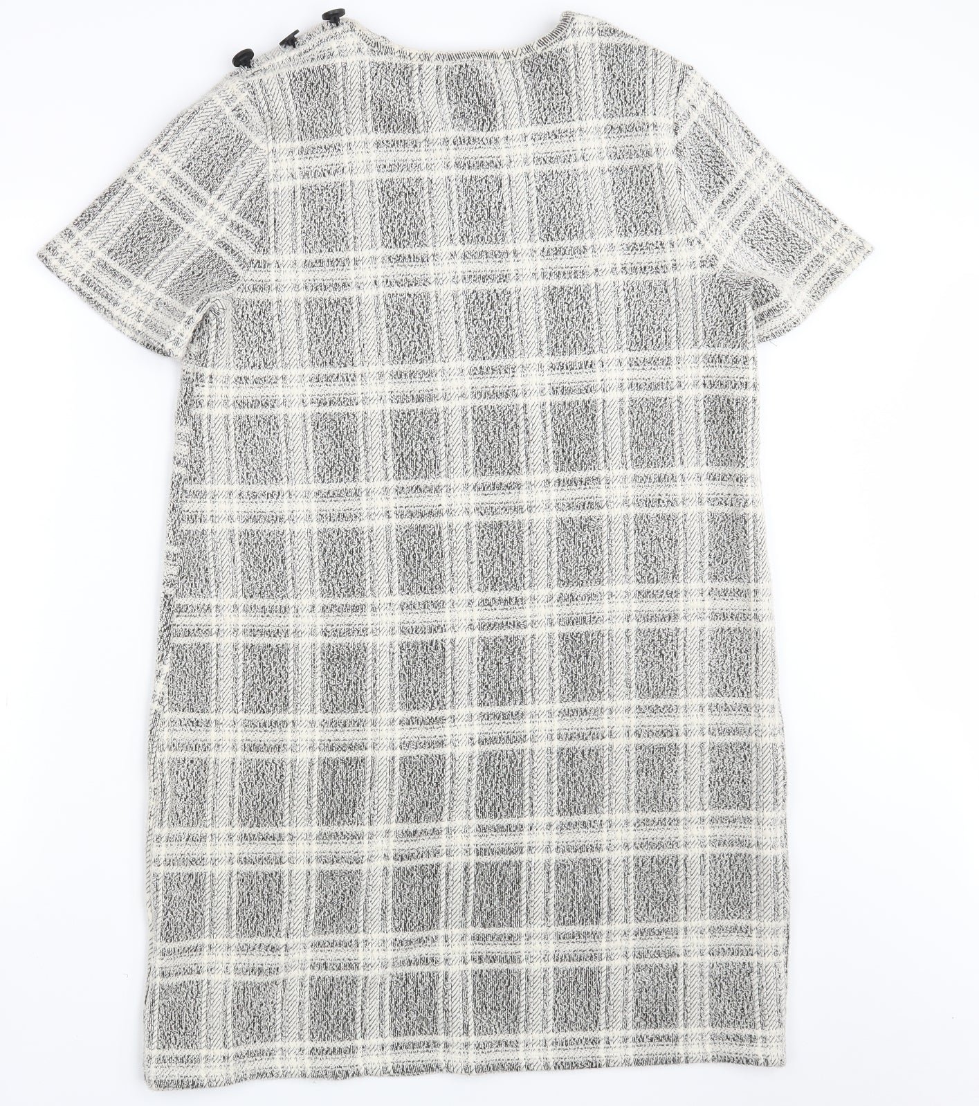New Look Womens White Check  A-Line  Size 14