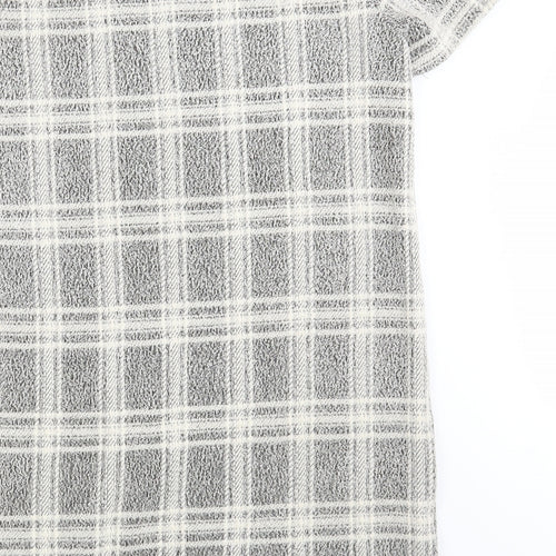 New Look Womens White Check  A-Line  Size 14