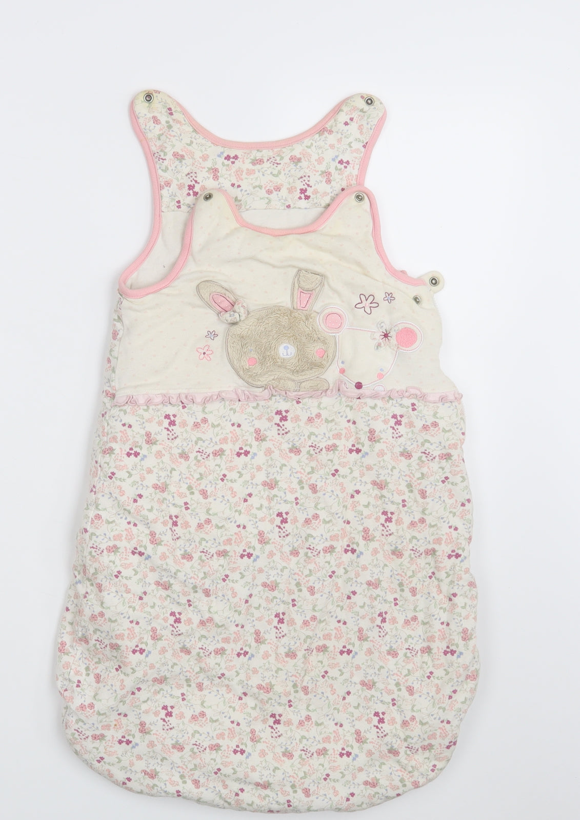 Nutmeg Girls Ivory Floral  Babygrow One-Piece Size 6-9 Months  - Baby bag