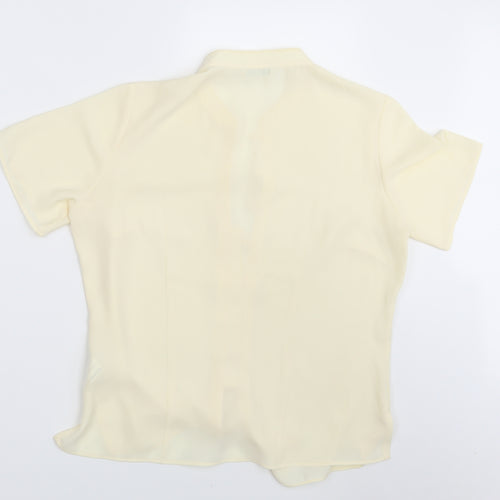 M&S Womens Ivory   Basic Button-Up Size 12