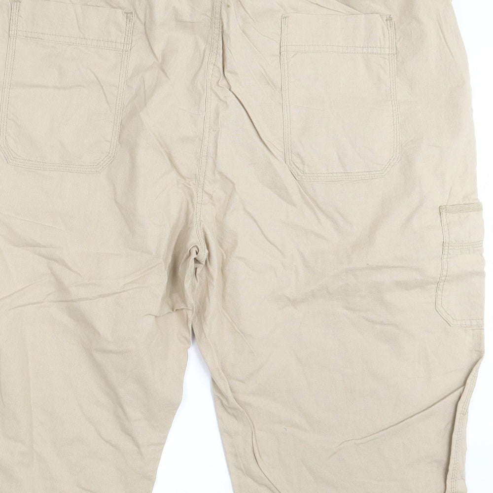 Arista Womens Beige  Denim Sweat Shorts Size 22