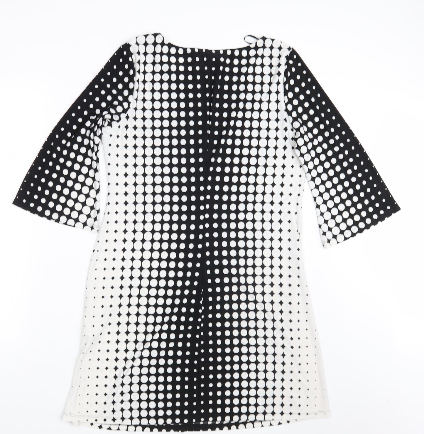 Wallis Womens Black Polka Dot  A-Line  Size 14