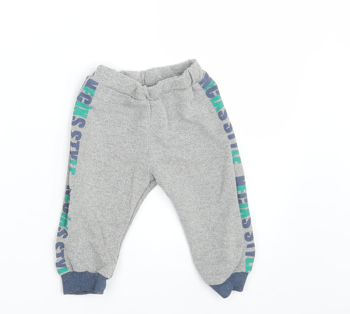 Necix's Baby Grey   Jogger Leggings Size 12-18 Months  - Waist 16in; Inside  leg 10in