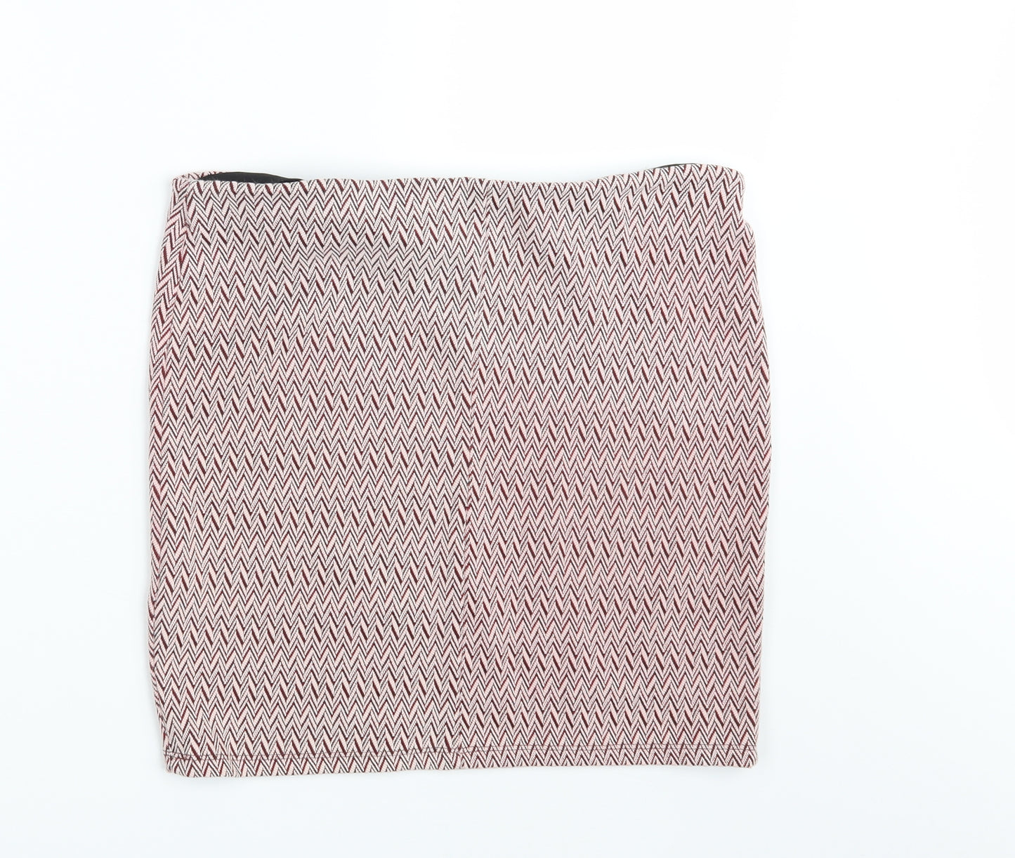 Atmosphere Womens Pink Herringbone  Straight & Pencil Skirt Size 14