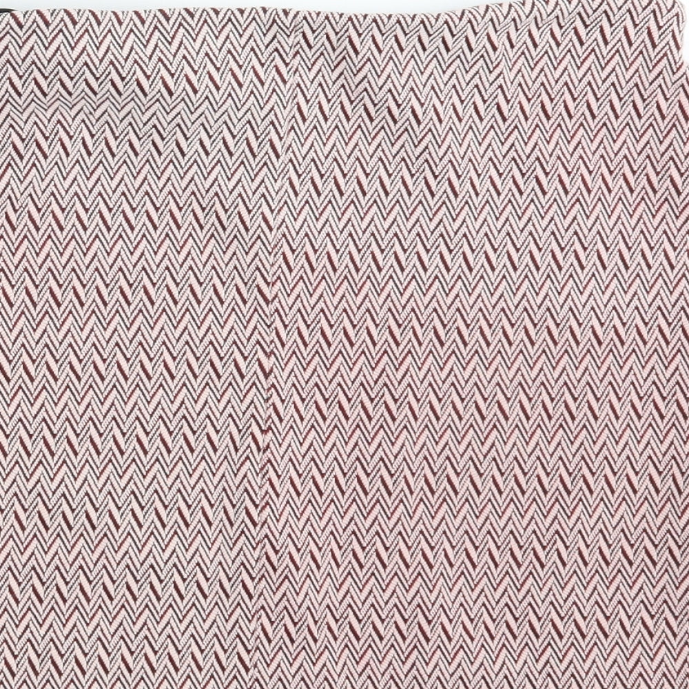 Atmosphere Womens Pink Herringbone  Straight & Pencil Skirt Size 14