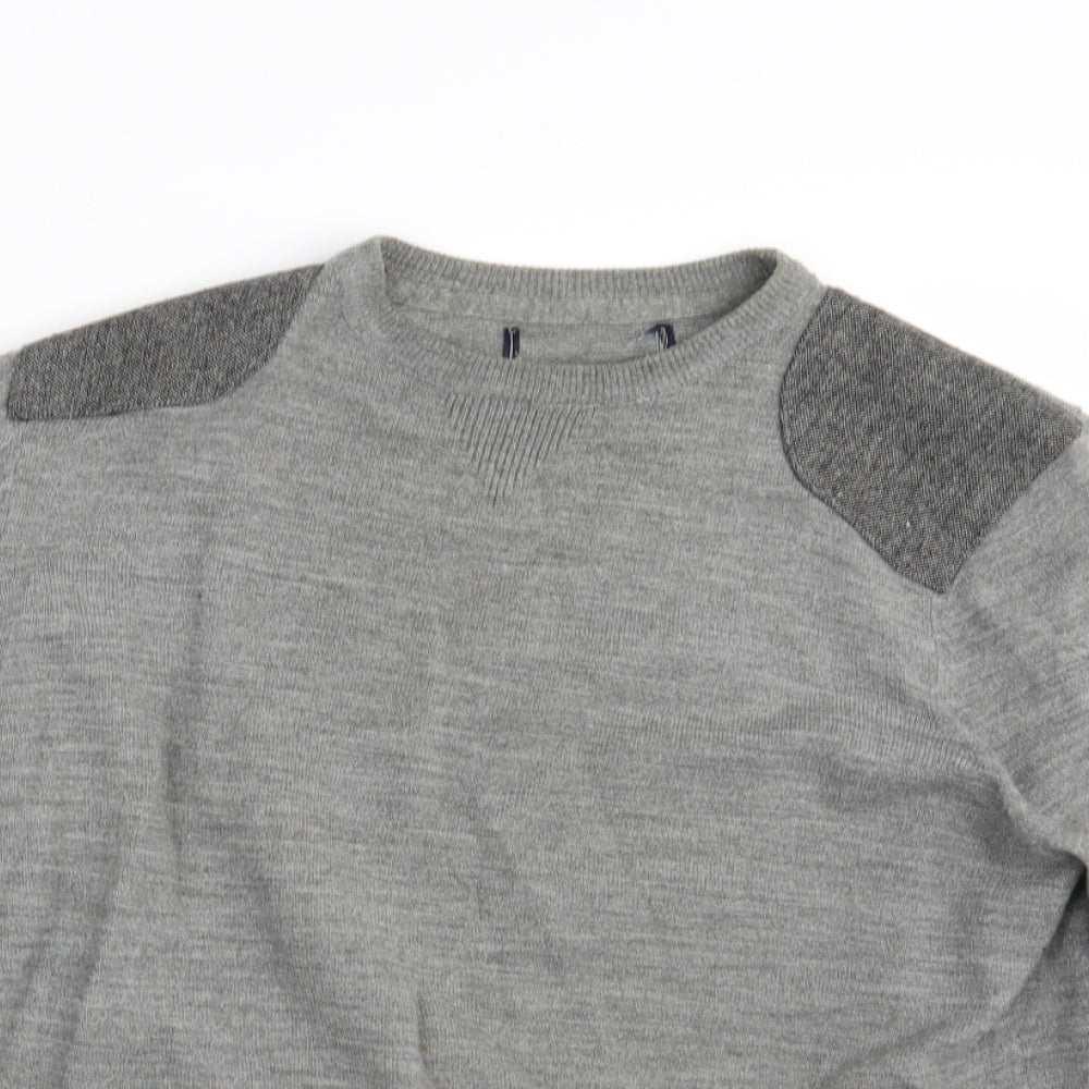 New Look Mens Grey  Knit Pullover Jumper Size L