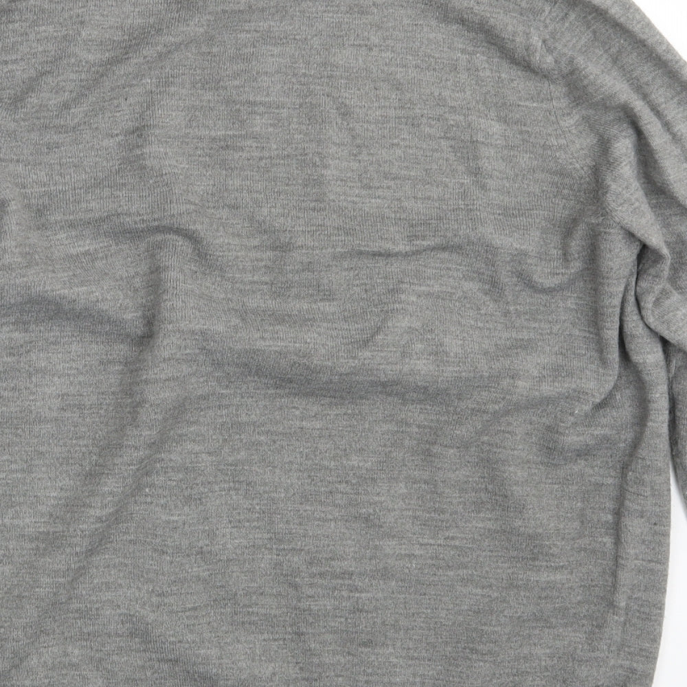 New Look Mens Grey  Knit Pullover Jumper Size L