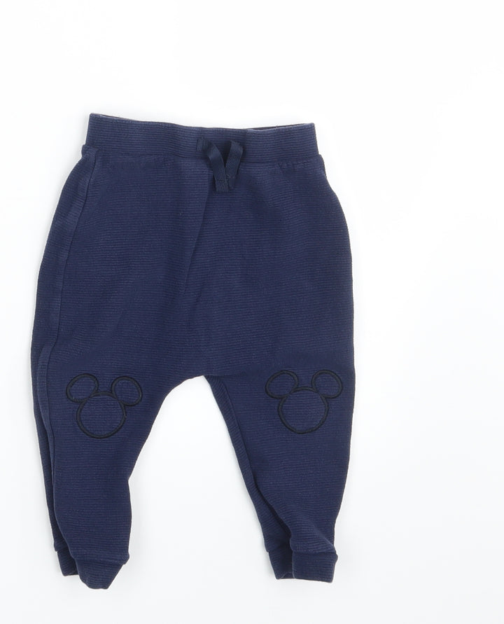 George Baby Blue   Jogger Leggings Size 12-18 Months  - Waist 18in; Inside  leg 11in