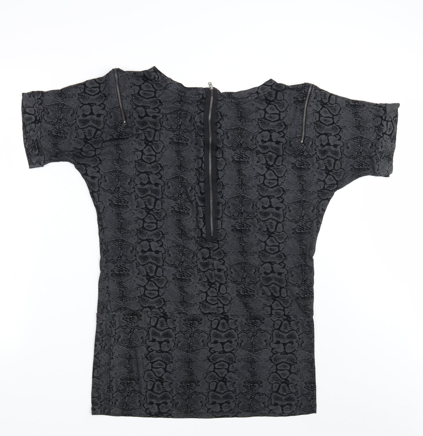 Limited Collection Womens Black Animal Print  T-Shirt Dress  Size 10