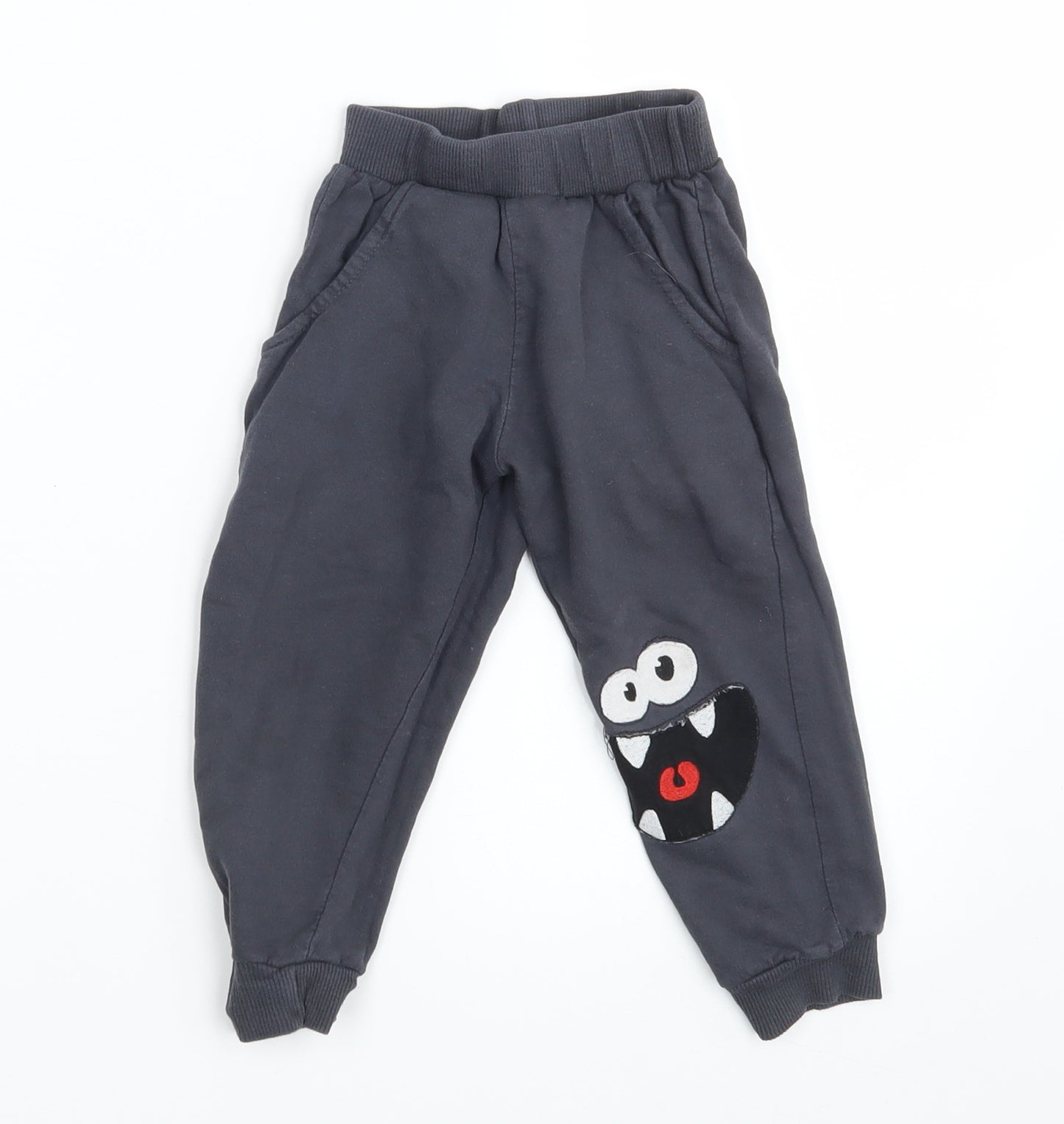 Preworn Baby Grey   Jogger Leggings Size 12-18 Months  - Waist 16in; Inside  leg 13in