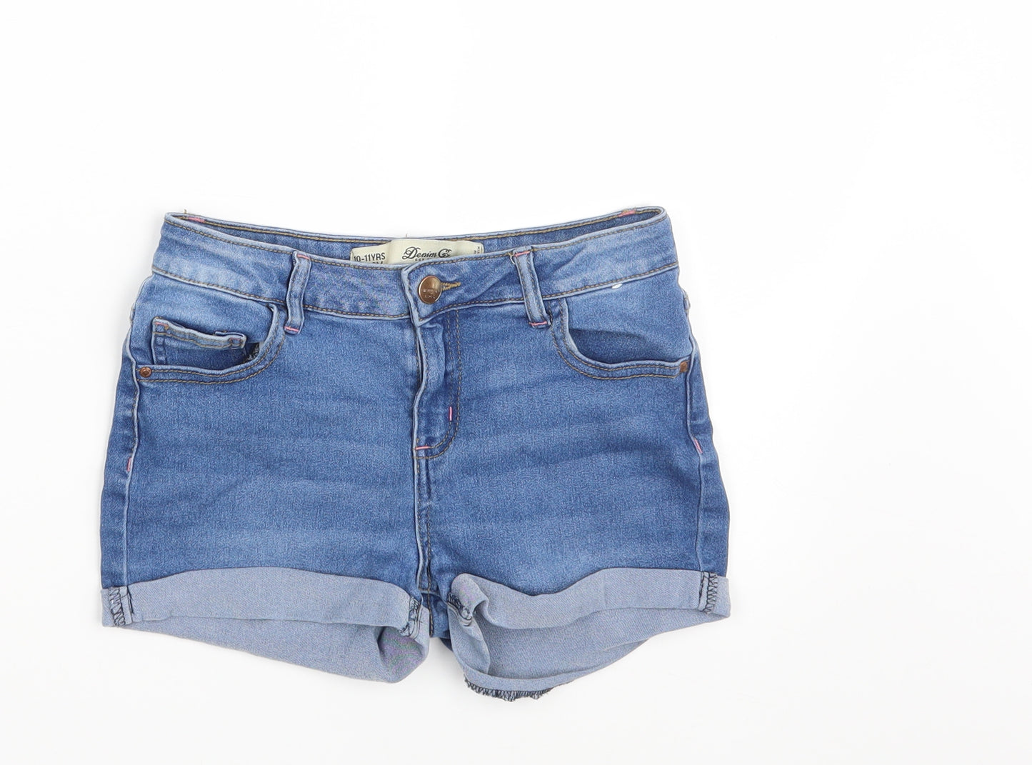 Denim Co. Girls Blue  Denim Hot Pants Shorts Size 10-11 Years