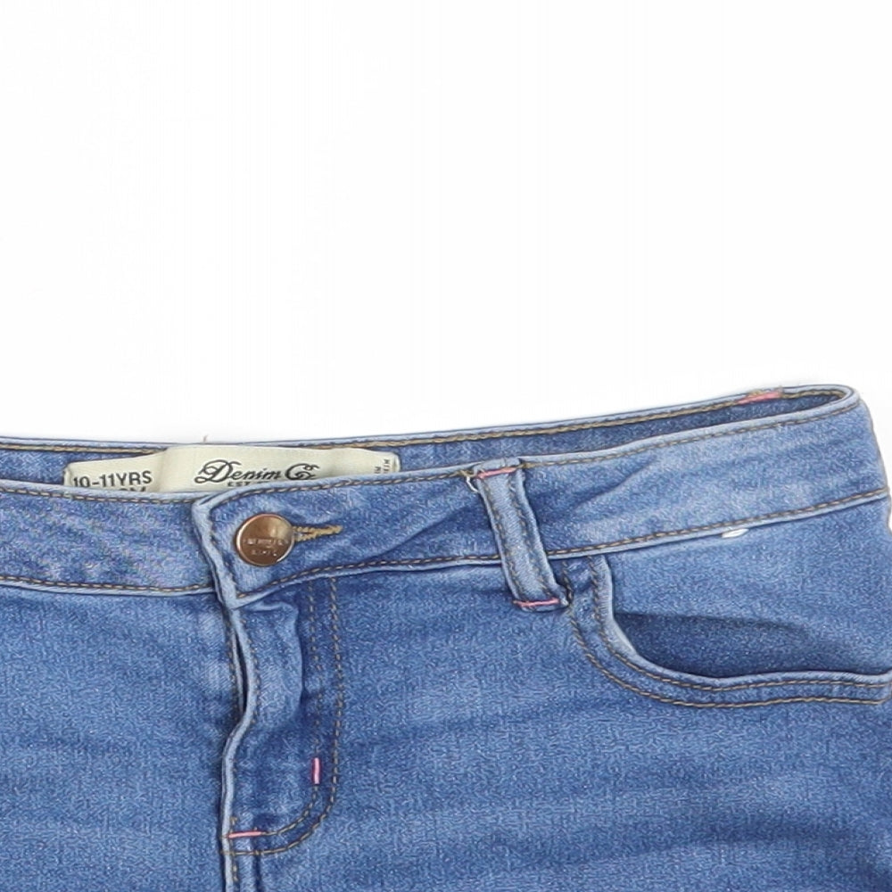 Denim Co. Girls Blue  Denim Hot Pants Shorts Size 10-11 Years