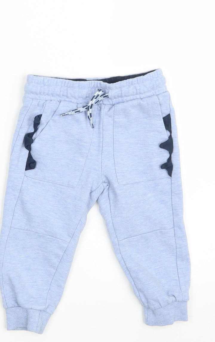 So Cute Baby Blue   Jogger Leggings Size 12-18 Months  - Waist 18in; Inside  leg 10in