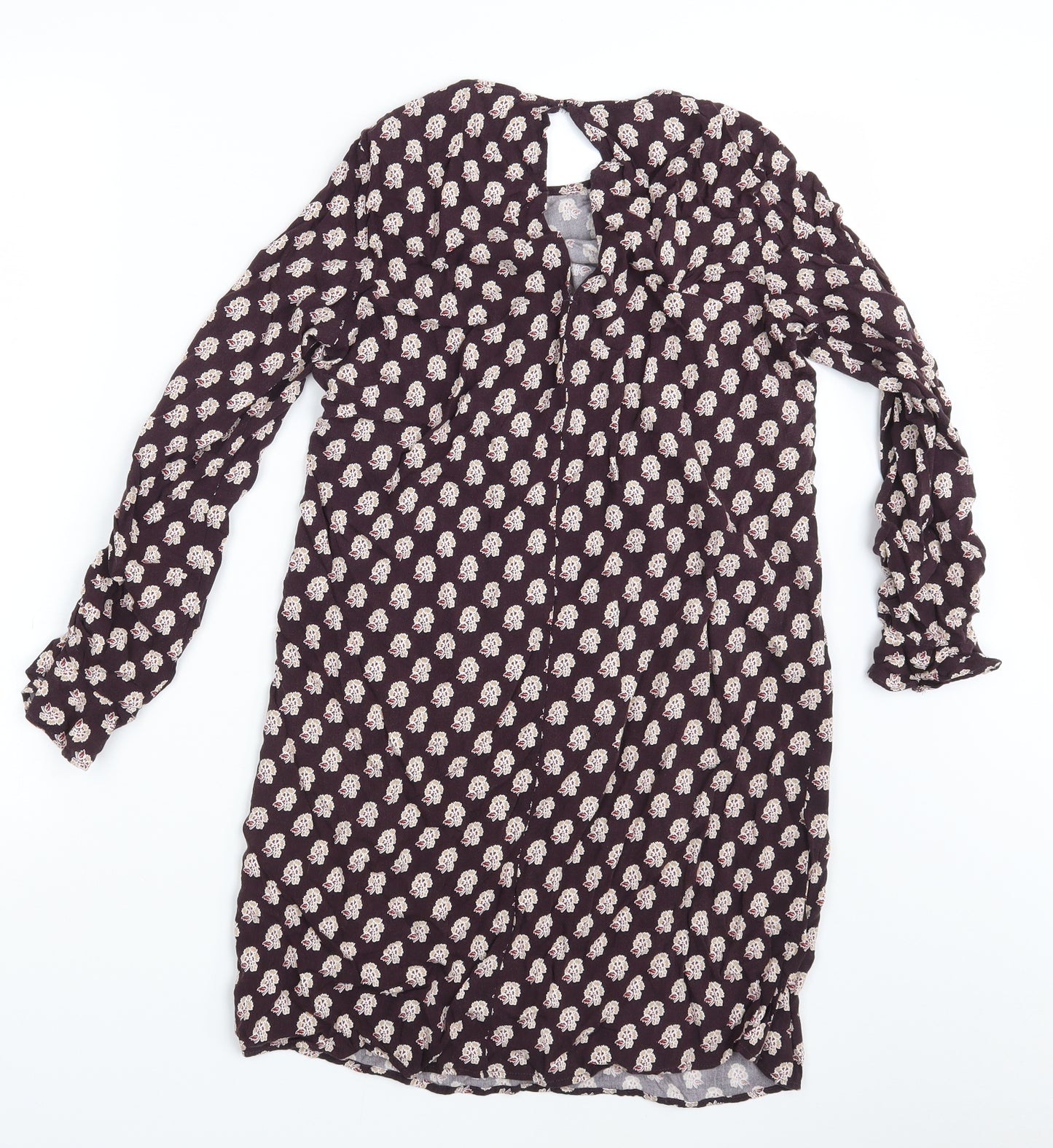 H&M Womens Purple Floral  Shirt Dress  Size 10