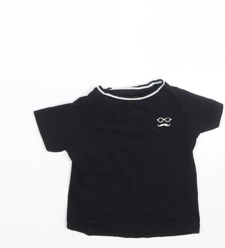 MAX Boys Black   Basic T-Shirt Size 18-24 Months