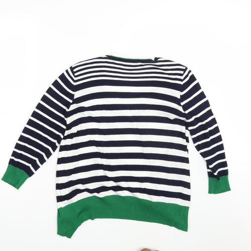 Debenhams Womens Multicoloured Striped  Cardigan Jumper Size 16
