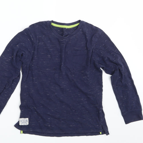 George Boys Blue Spotted  Pullover Sweatshirt Size 10-11 Years