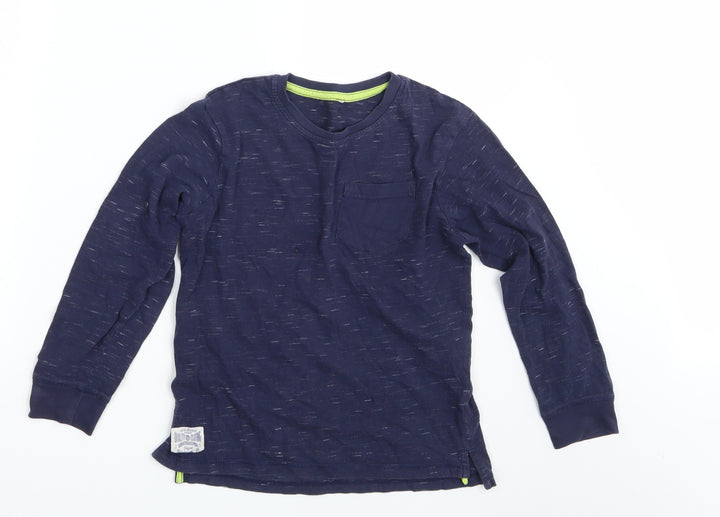 George Boys Blue Spotted  Pullover Sweatshirt Size 10-11 Years