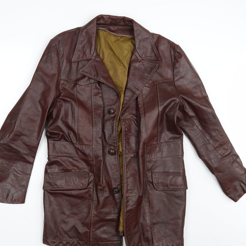R. Sherman Mens Brown   Overcoat Coat Size 42