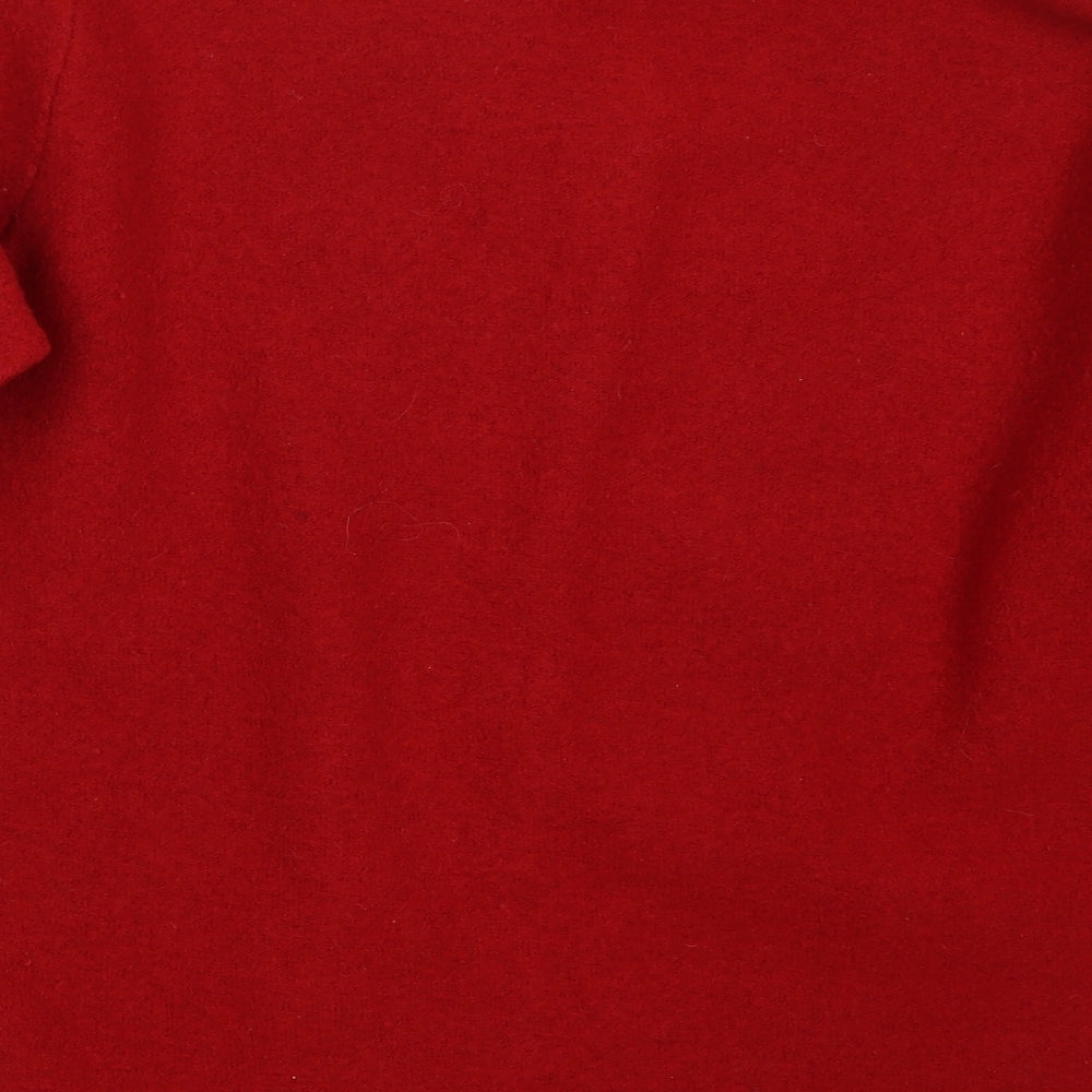 EWM Womens Red Floral Knit Cardigan Jumper Size 18